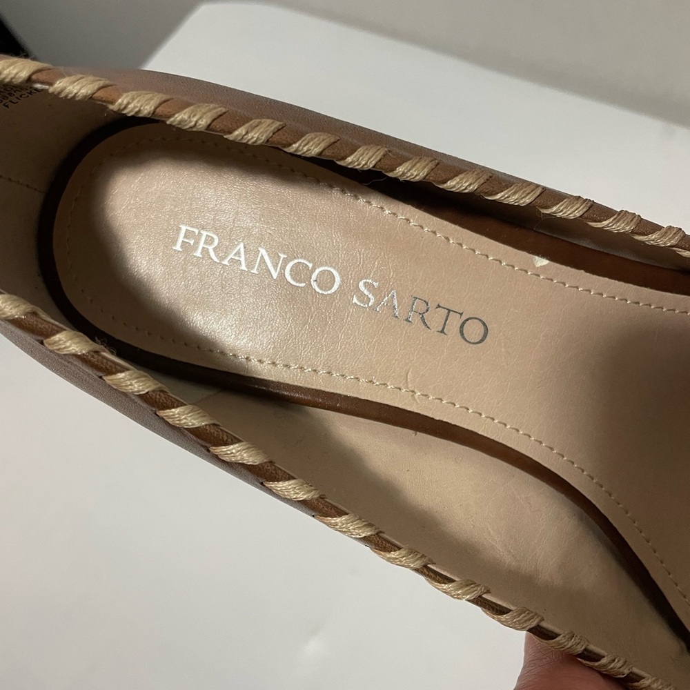 Franco Sarto,size 11MBrown Peep-Toe Bow Pumps - Picture 9 of 10